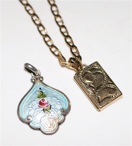 Locket on chain etc